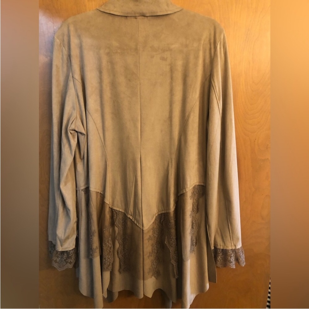 Cindy Oh Faux Suede and Lace Jacket Size XL - Picture 6 of 12